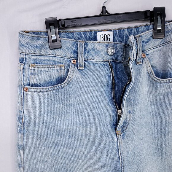 Urban Outfitters BDG Mom Linen Jeans Size 26x32 High Rise Baggy Tapered Leg - Picture 4 of 15